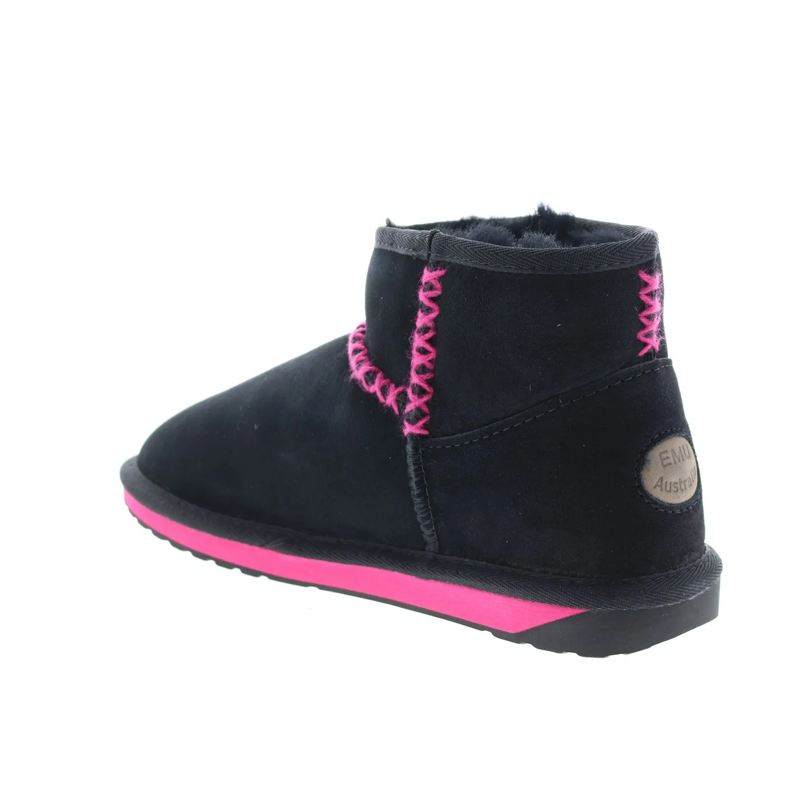 EMU Australia Barbie X Stinger Micro Stitch W12899 Womens Black Ankle Boots