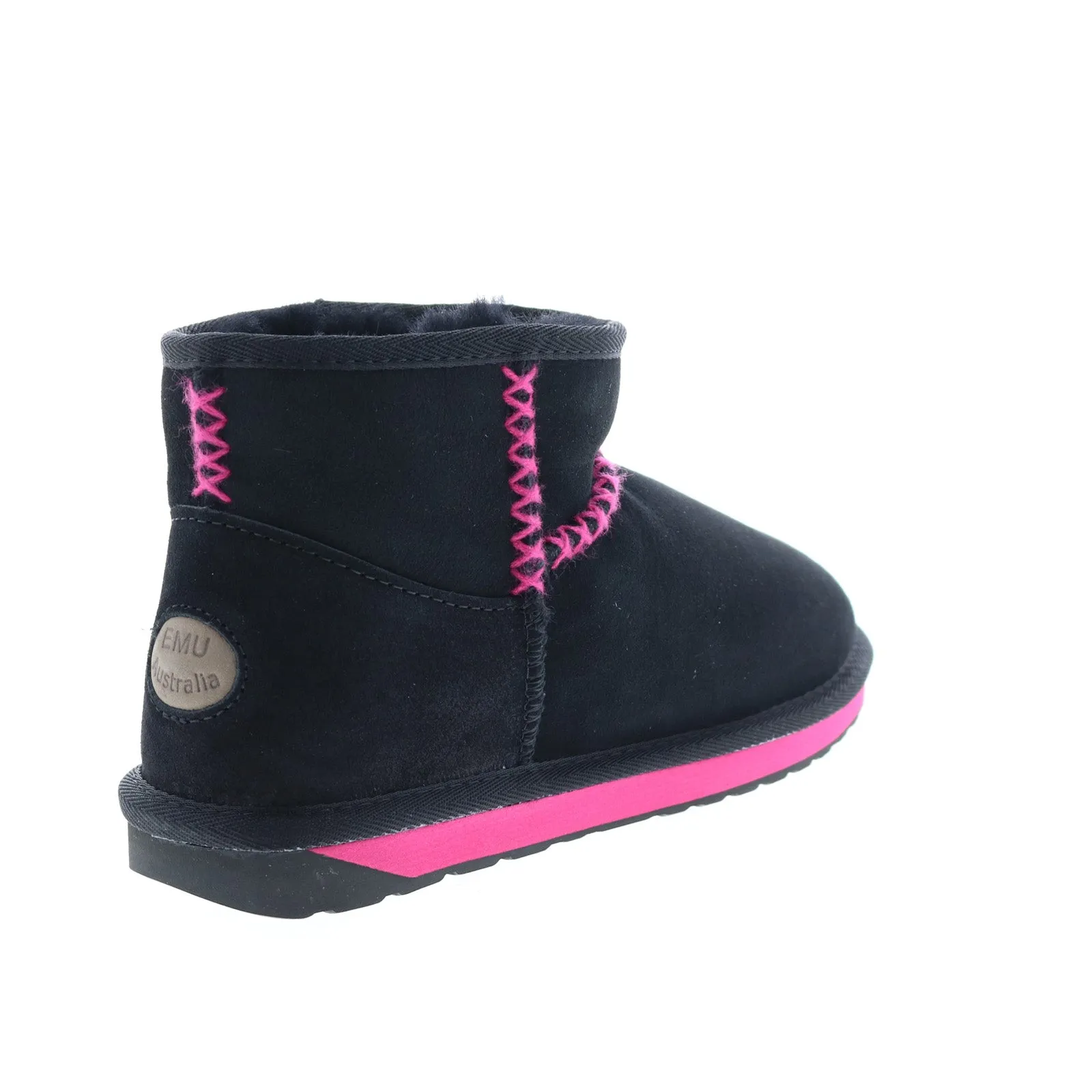 EMU Australia Barbie X Stinger Micro Stitch W12899 Womens Black Ankle Boots