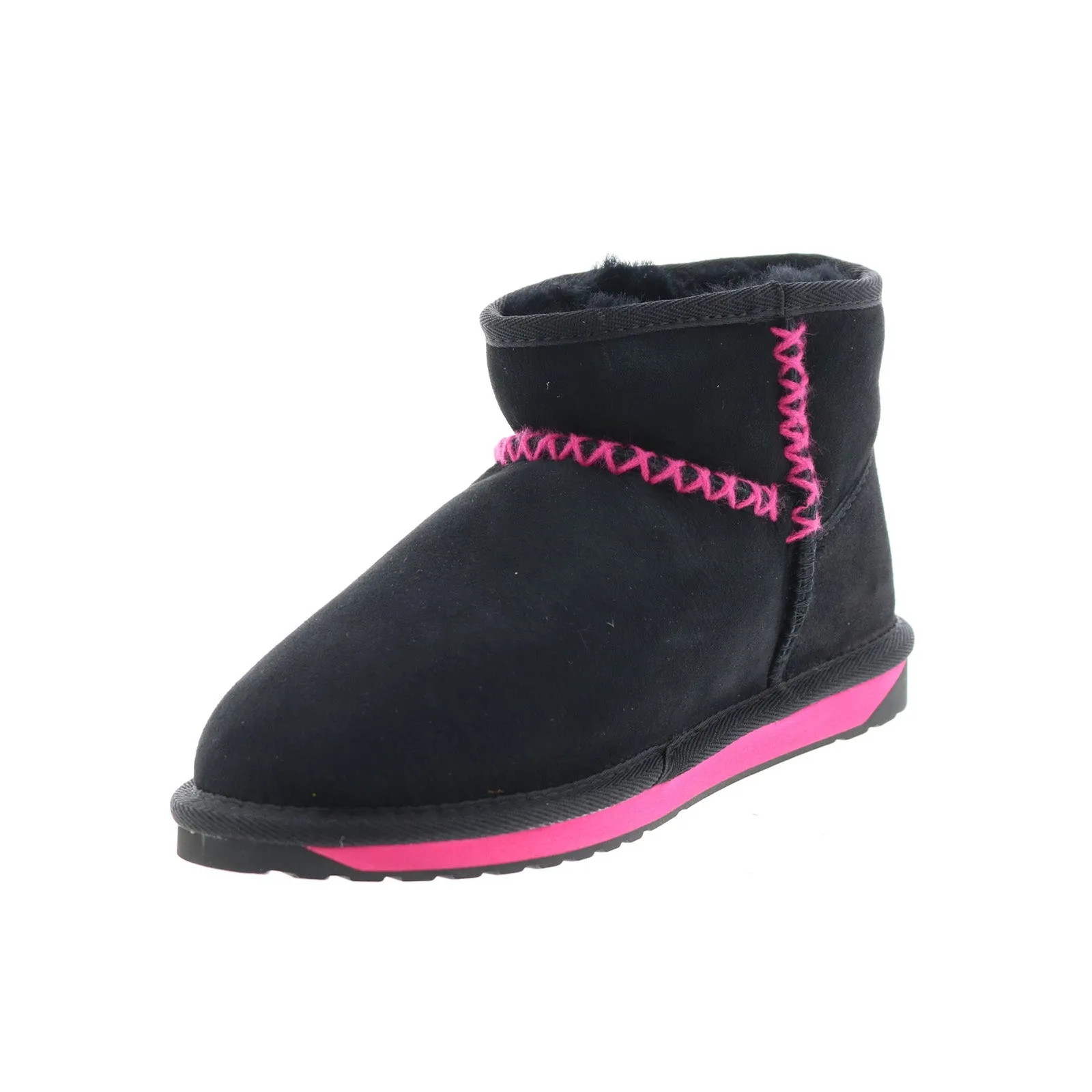 EMU Australia Barbie X Stinger Micro Stitch W12899 Womens Black Ankle Boots