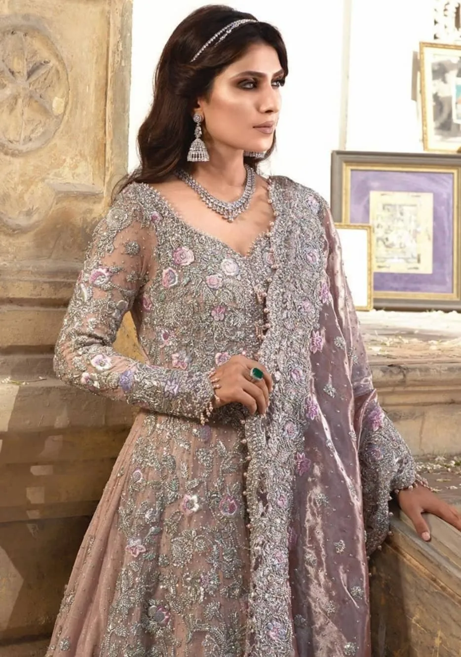 Ethereal Work Pakistani Lehenga For Reception #B2036