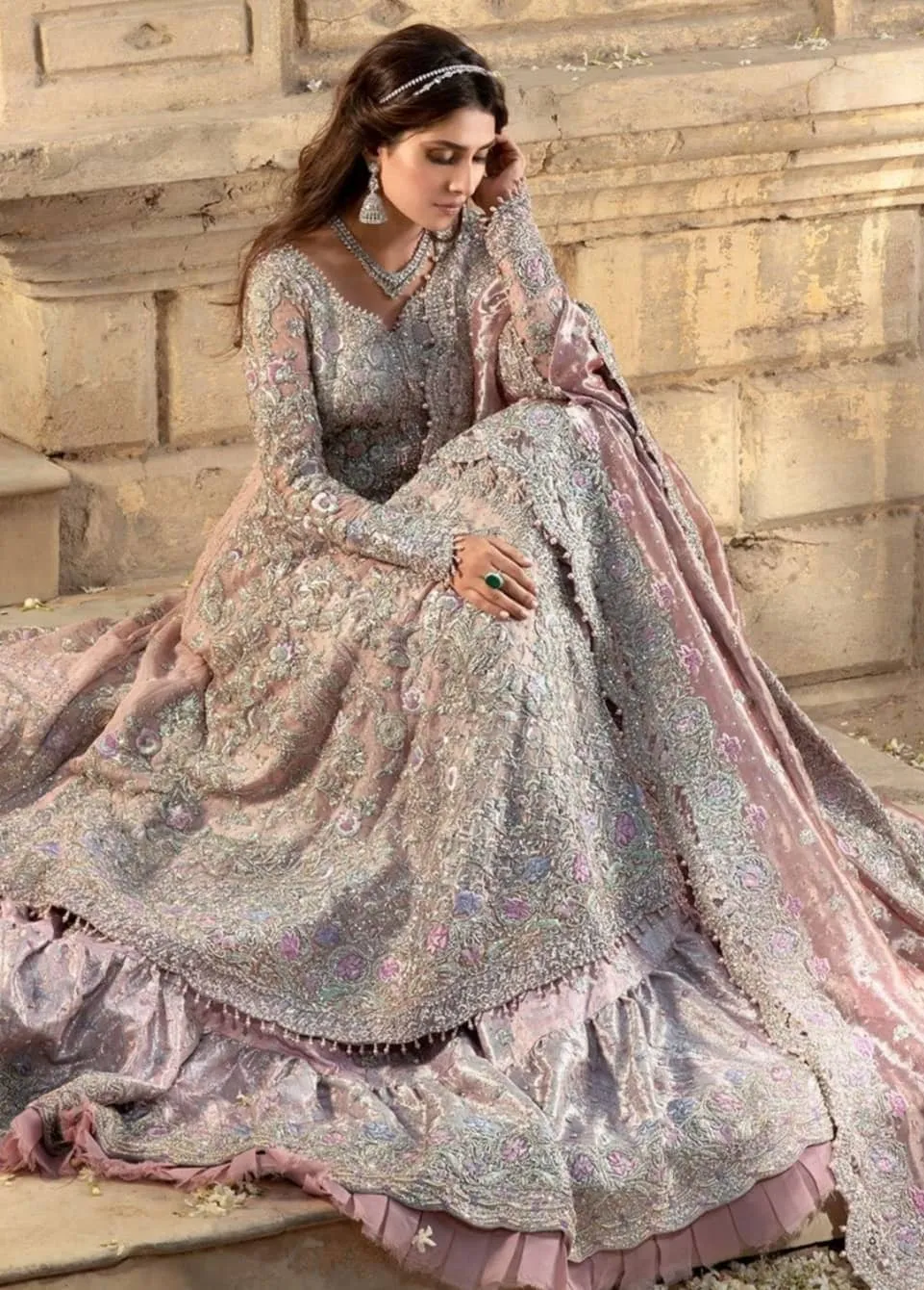 Ethereal Work Pakistani Lehenga For Reception #B2036
