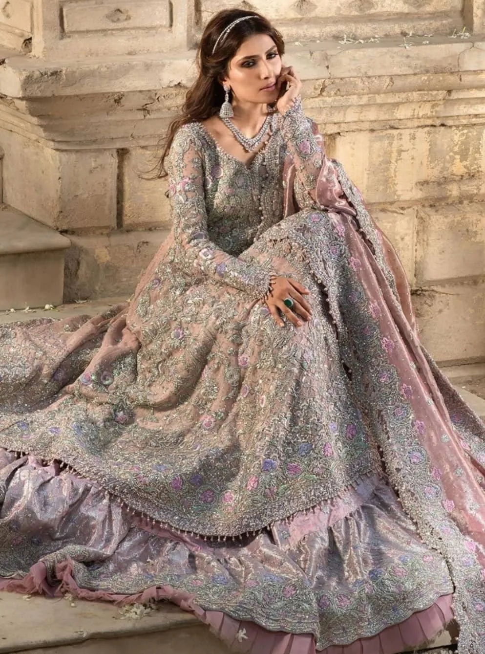 Ethereal Work Pakistani Lehenga For Reception #B2036