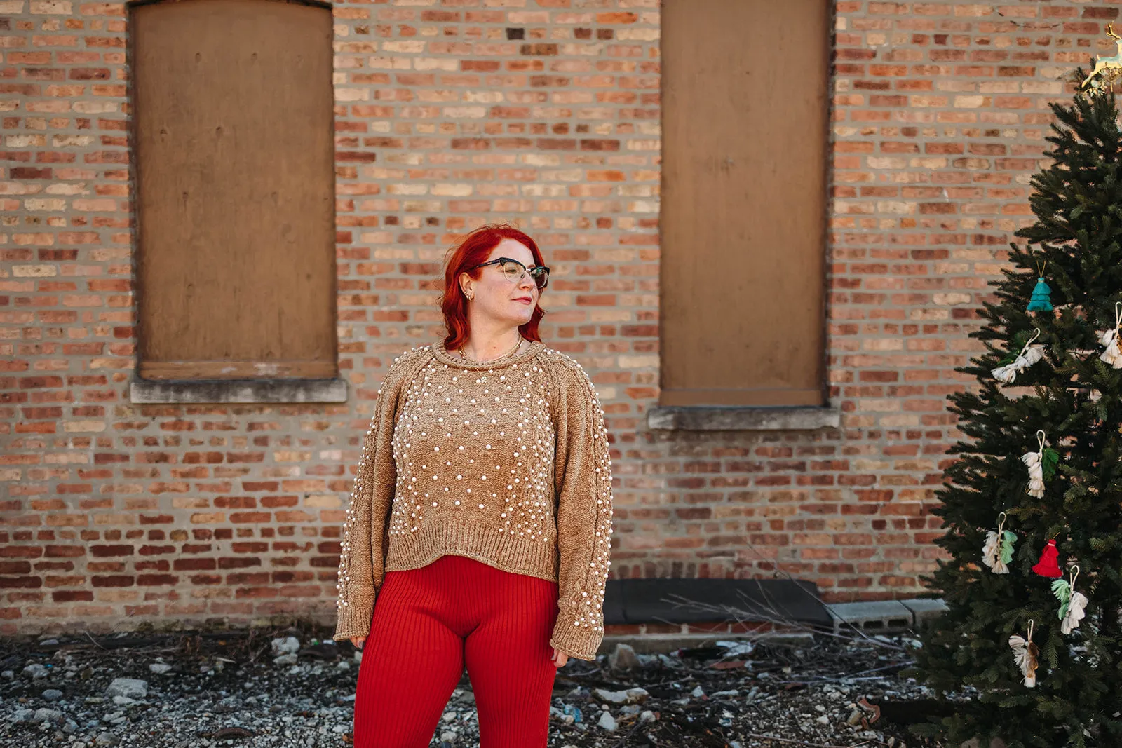 farrah chenille pullover in pearls