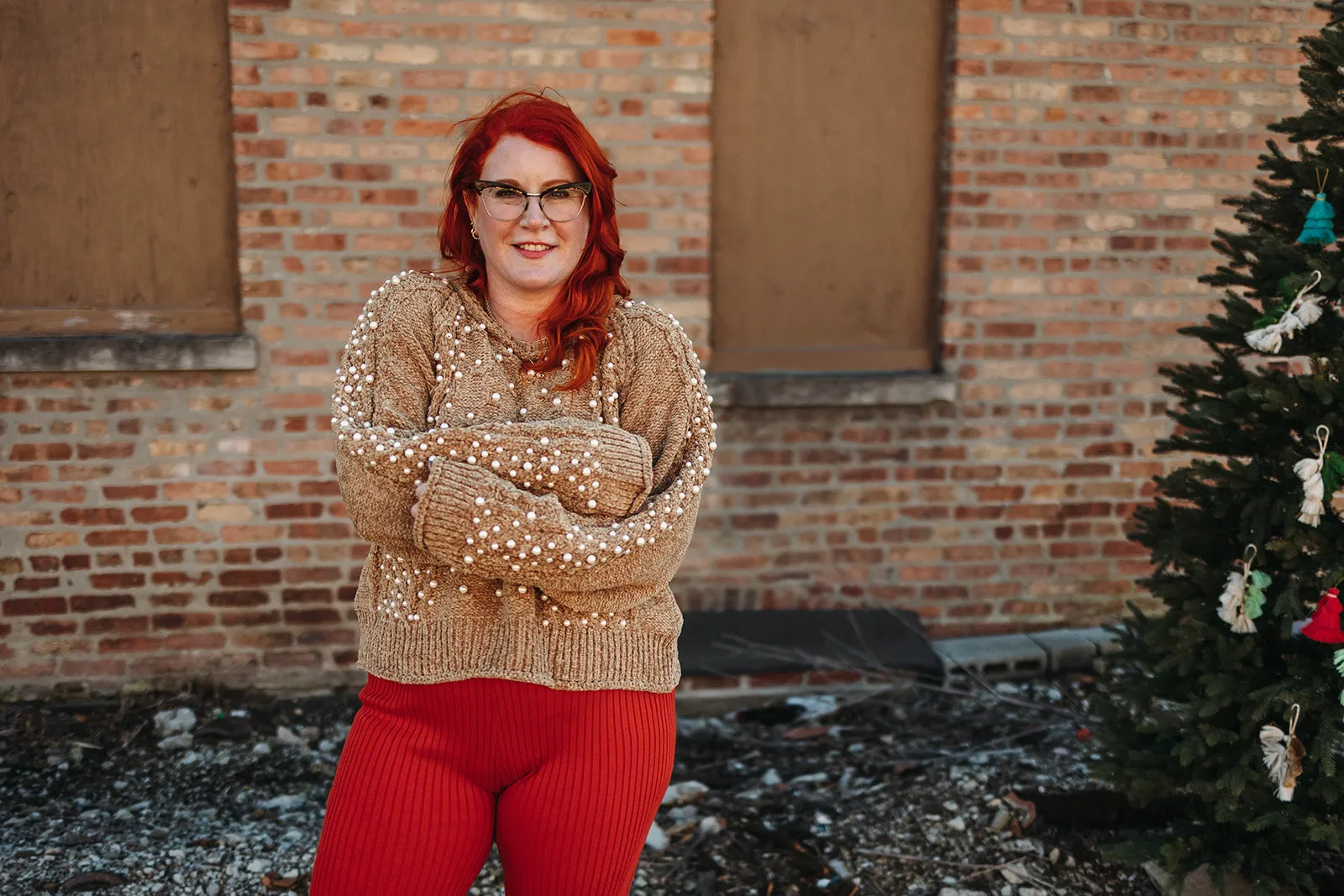 farrah chenille pullover in pearls