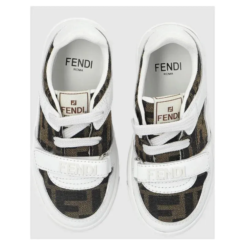 Fendi Baby - Babylace Up Velcro Ff Detailed Sneakers