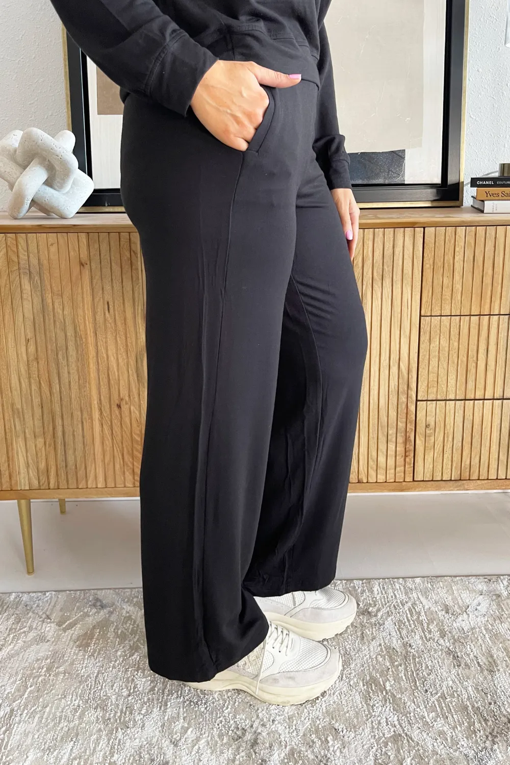 French Terry Wide Leg Pants