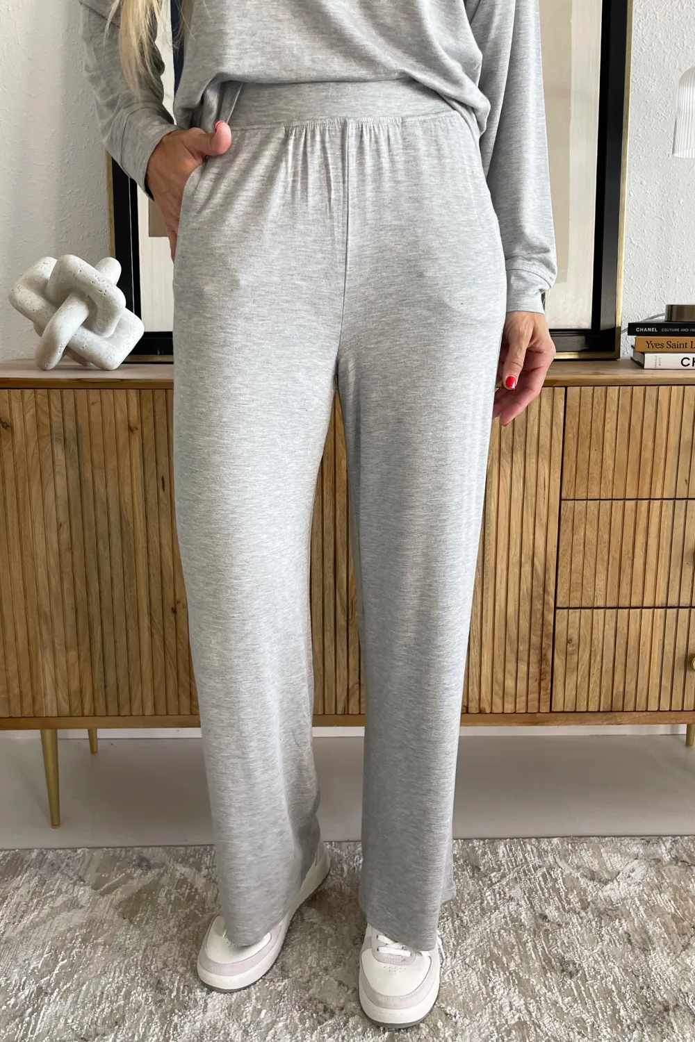 French Terry Wide Leg Pants