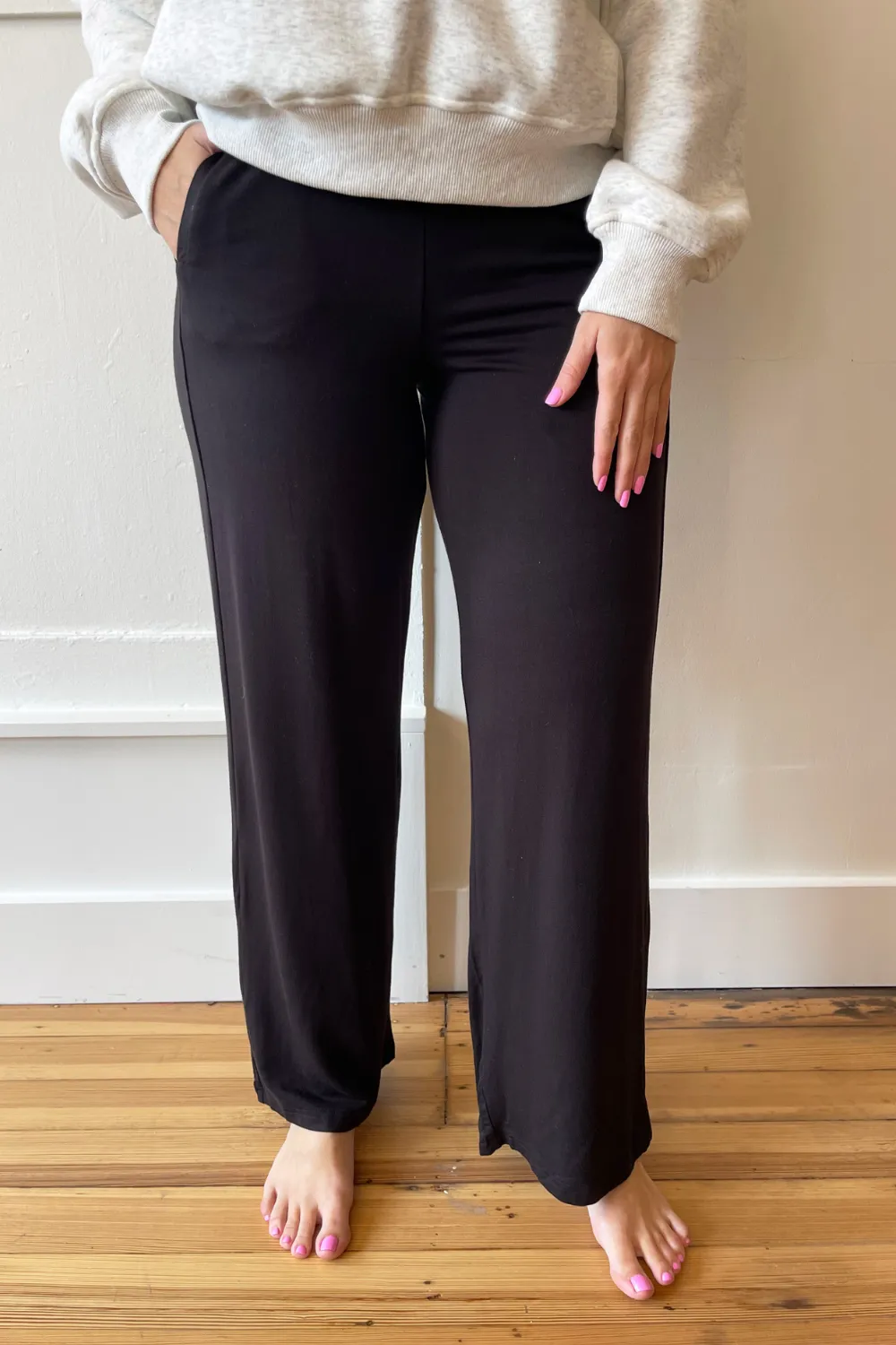 French Terry Wide Leg Pants