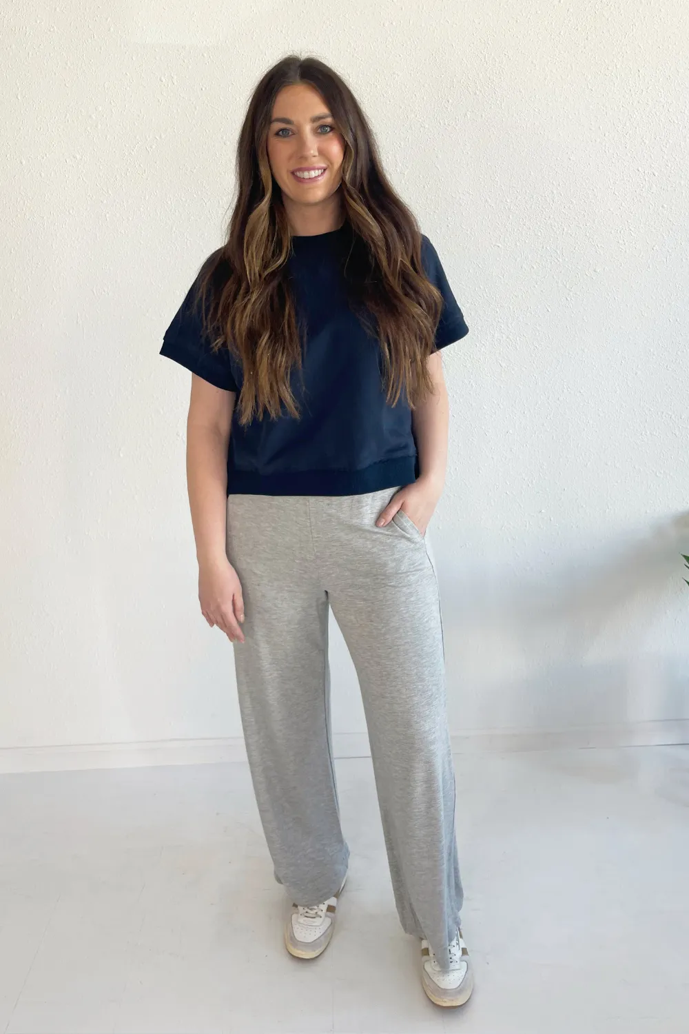 French Terry Wide Leg Pants