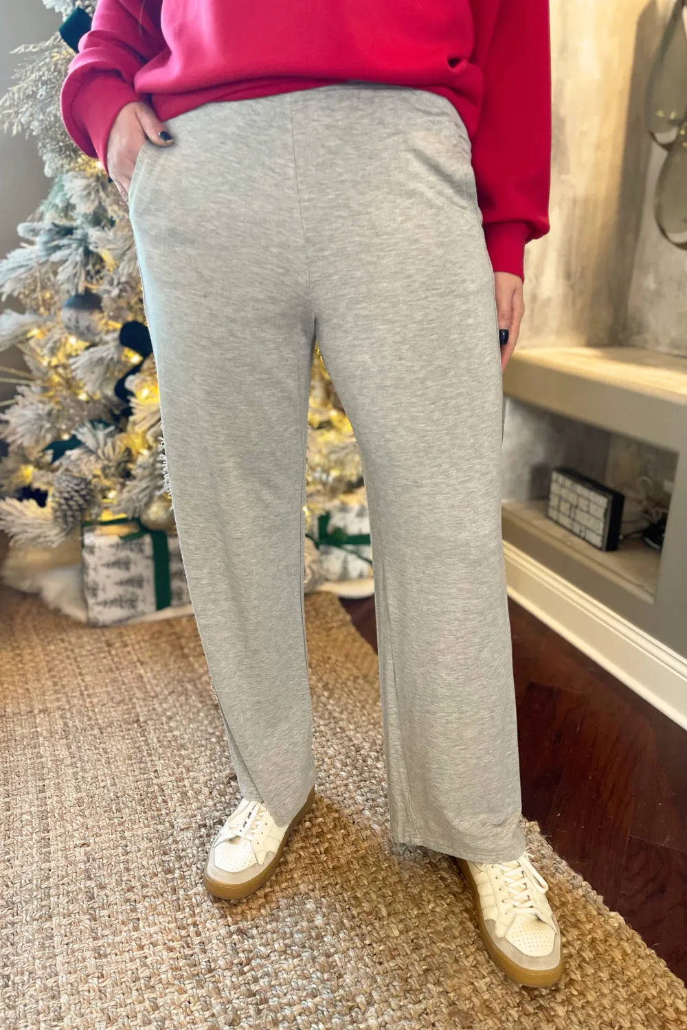 French Terry Wide Leg Pants