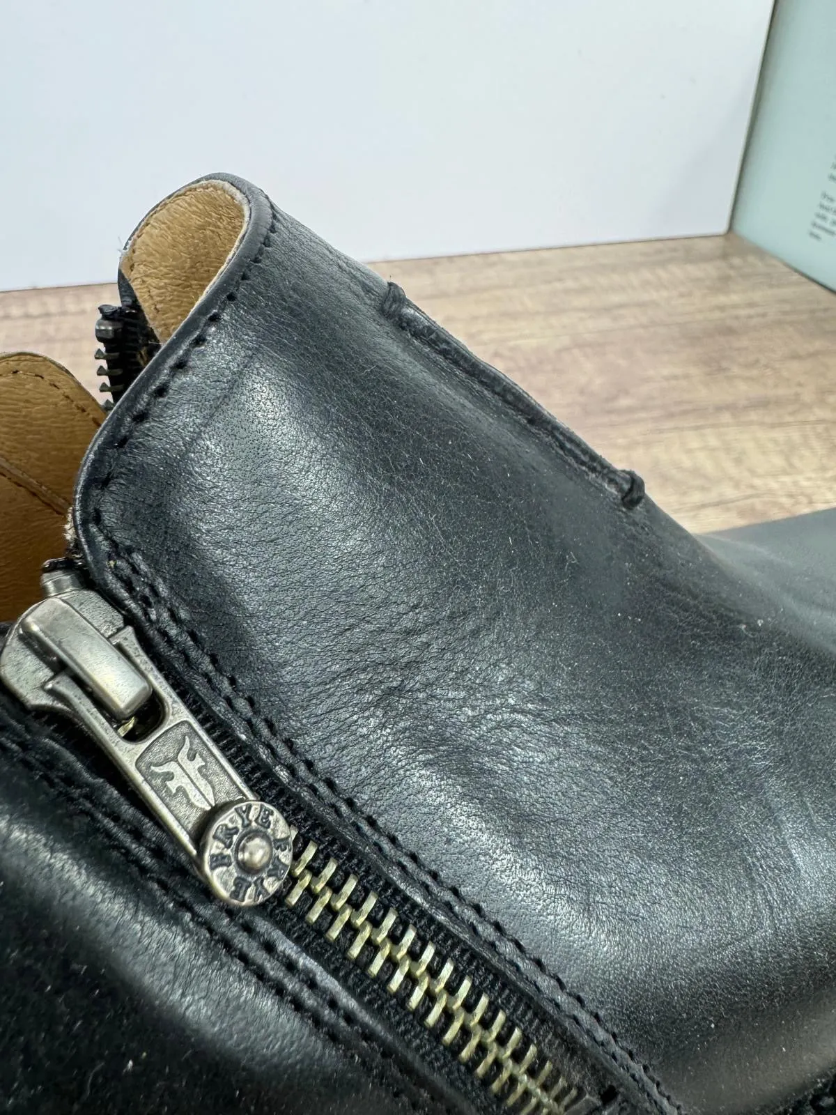FRYE SACHA MOTO SHOOTIE LEATHER BOOTIES