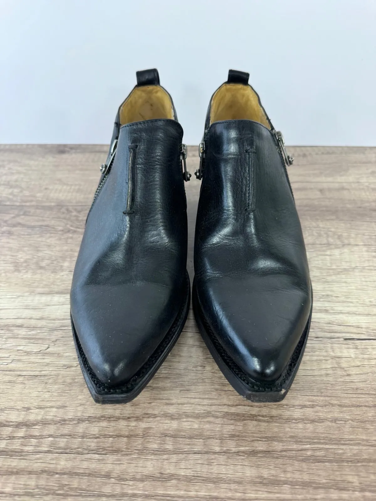 FRYE SACHA MOTO SHOOTIE LEATHER BOOTIES