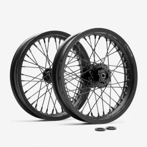 Full-E Charged Front & Rear Black Wheel Set for Sur-Ron Light Bee (14.2" x 2.15)