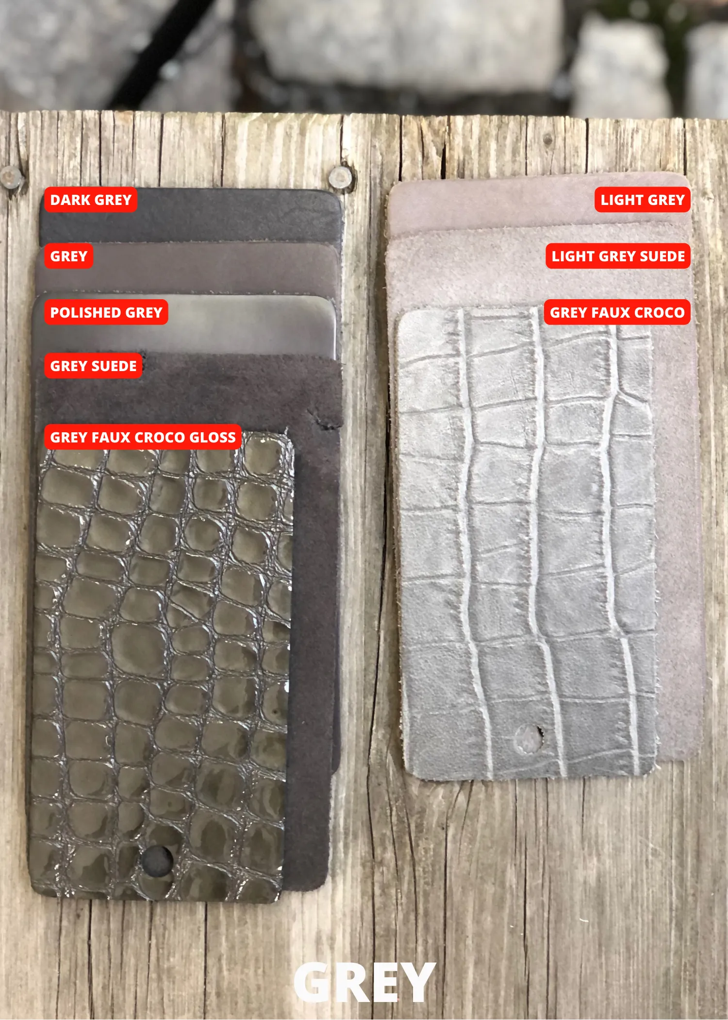 Grey Faux Croco