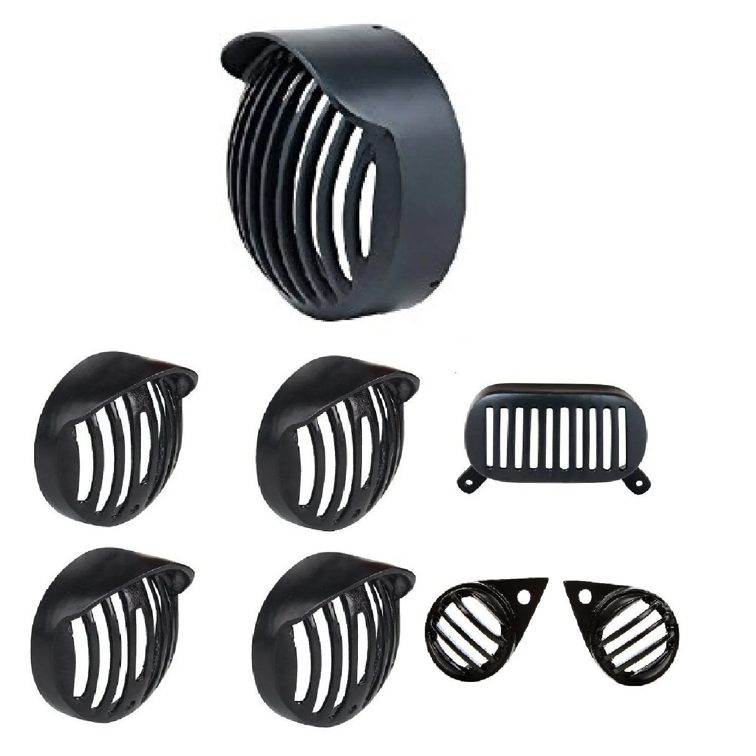 Grill Headlight cap, Indicator,Tail, Eyes Grill Black