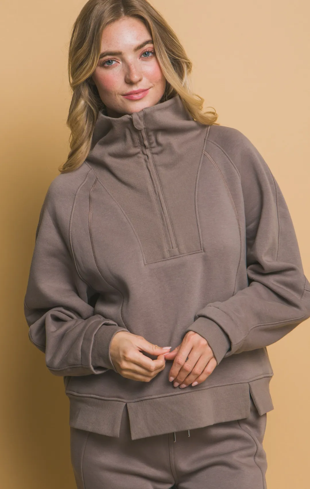 Half Zip Sweatshirt Dupe