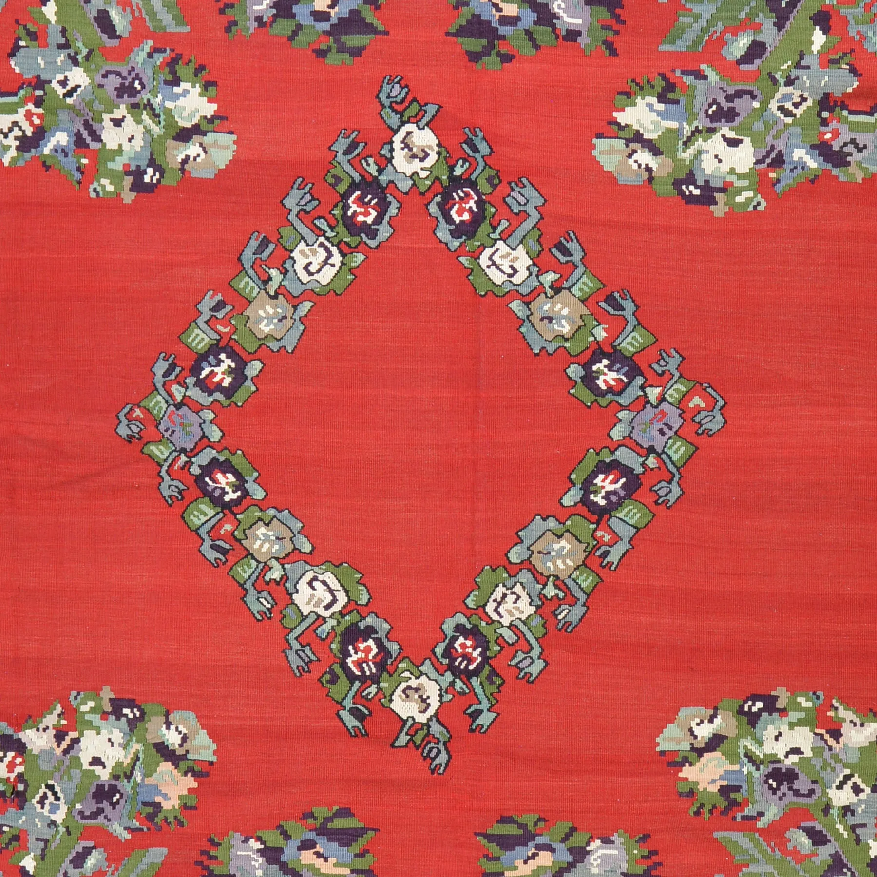 Hand-Woven Turkish Bessarabian Kilim Wool Rug (Size 9.0 X 10.0) Cwral-3498