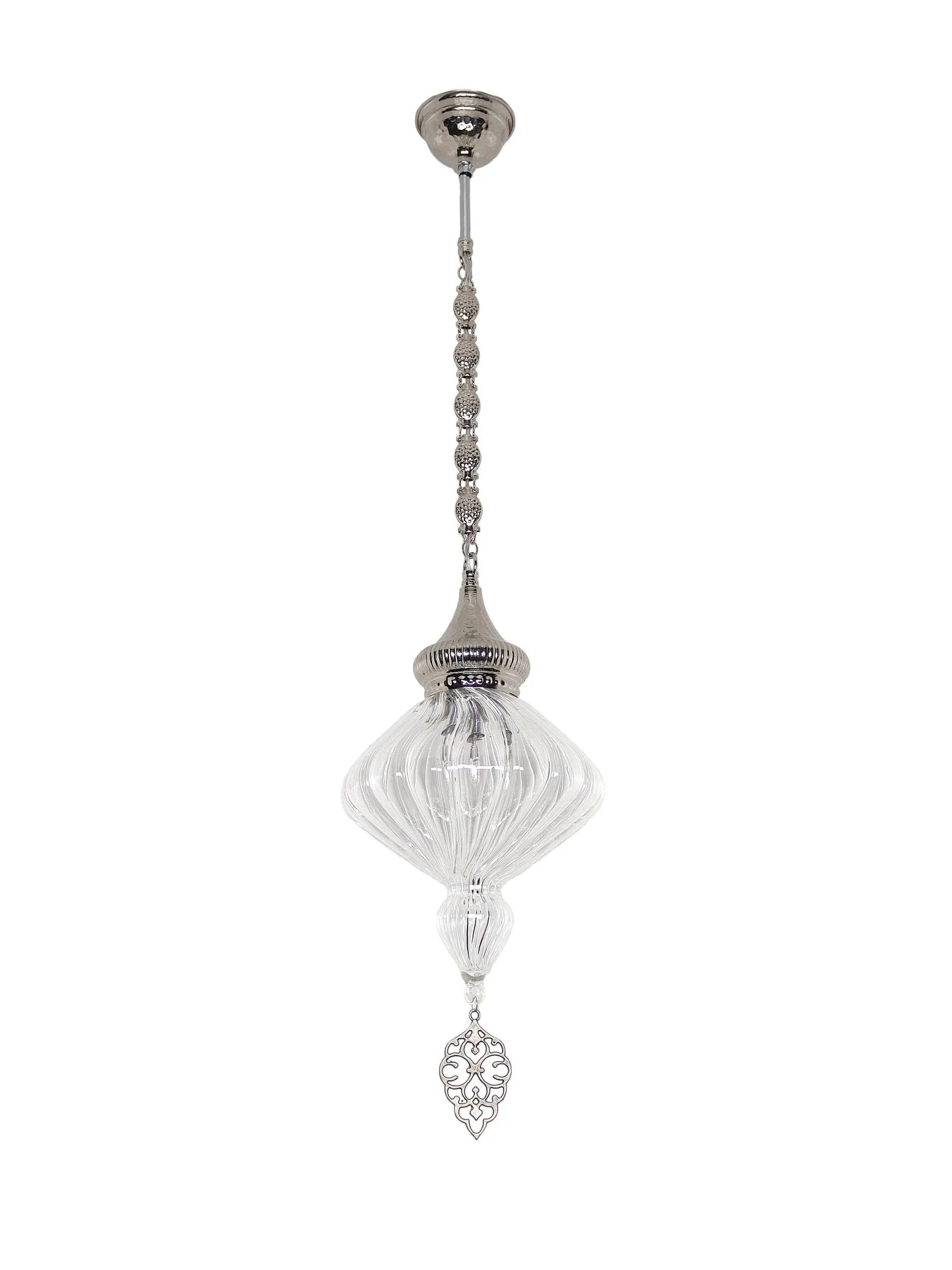 Handmade Pyrex Blown Glass Ceiling Lamp