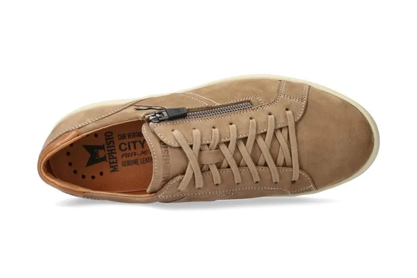 'Henrik' men's lace-uzip  sneaker - Beige