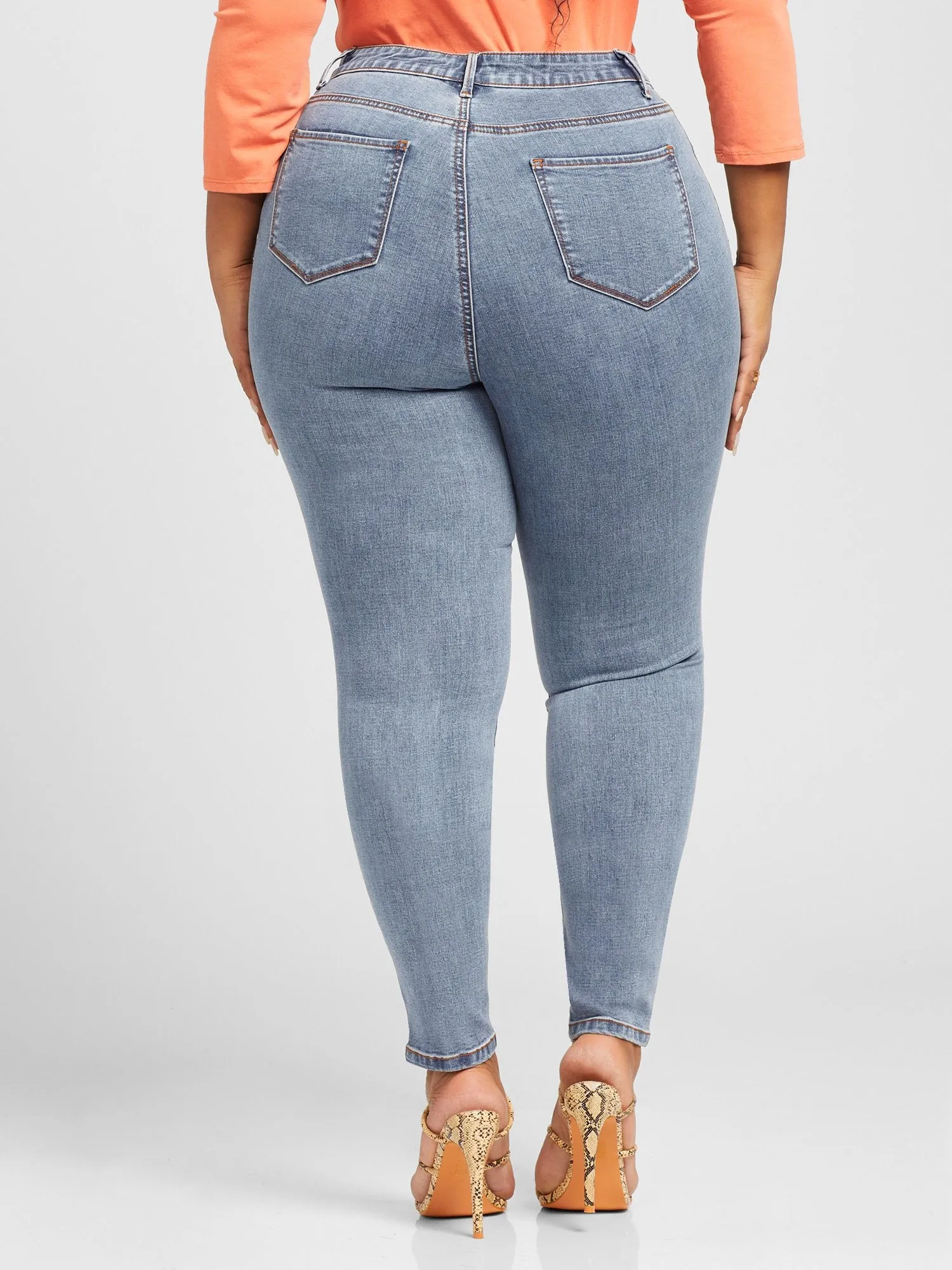 High-Rise Destructed Skinny Jeans - Tall Inseam