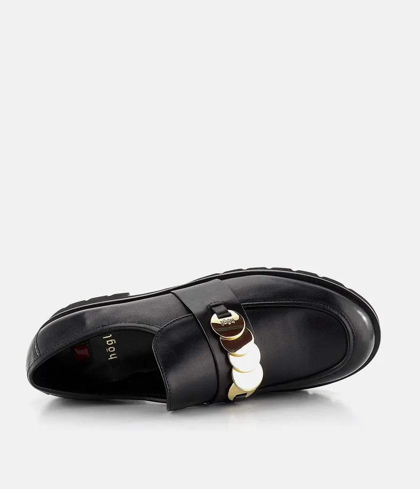 Hogl Luxurious Black Leather Loafers