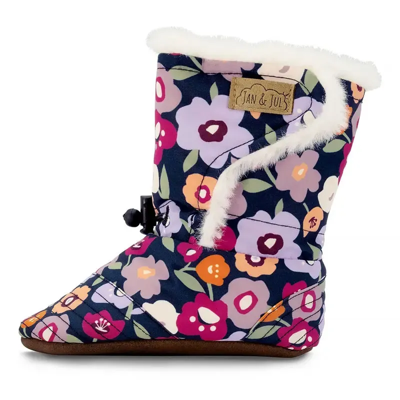 Jan & Jul Stay-Put Winter Booties - Winter Flowers
