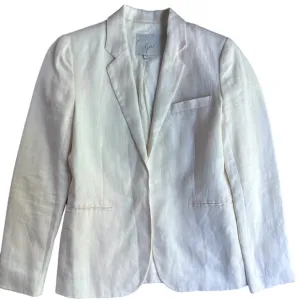 Joie Ivory Linen Blazer Jacket