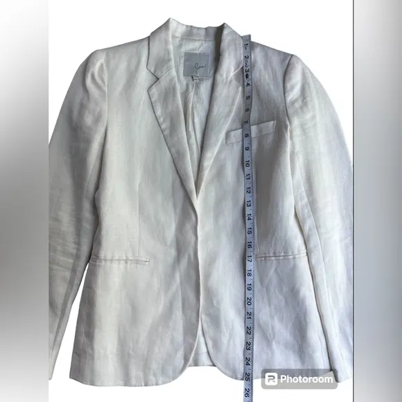 Joie Ivory Linen Blazer Jacket
