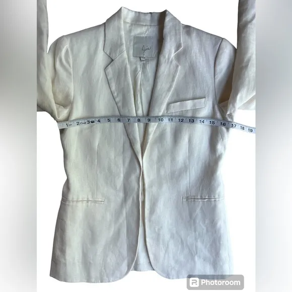 Joie Ivory Linen Blazer Jacket