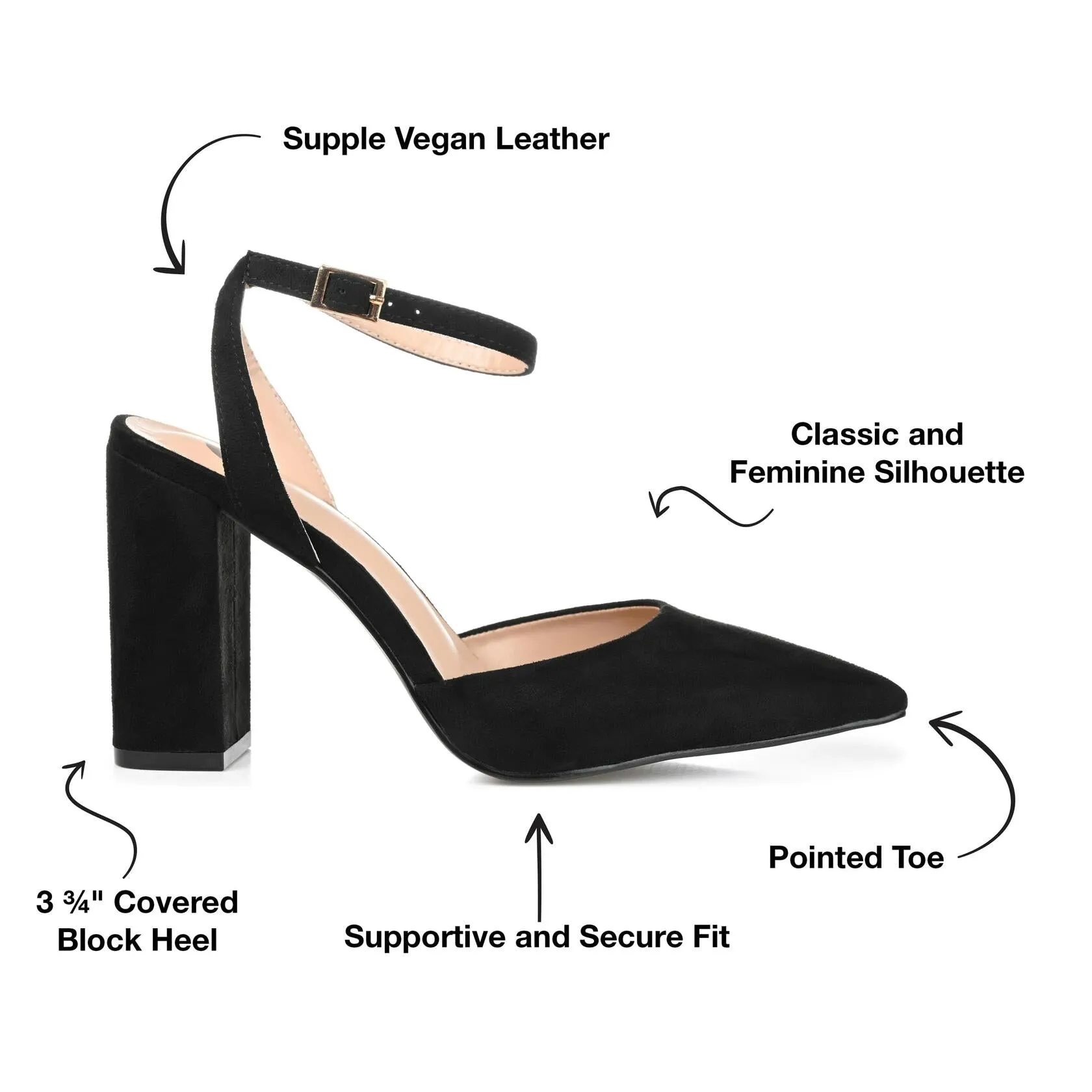 Journee Women's Tyyra Pumps Black, 12 - Very Good