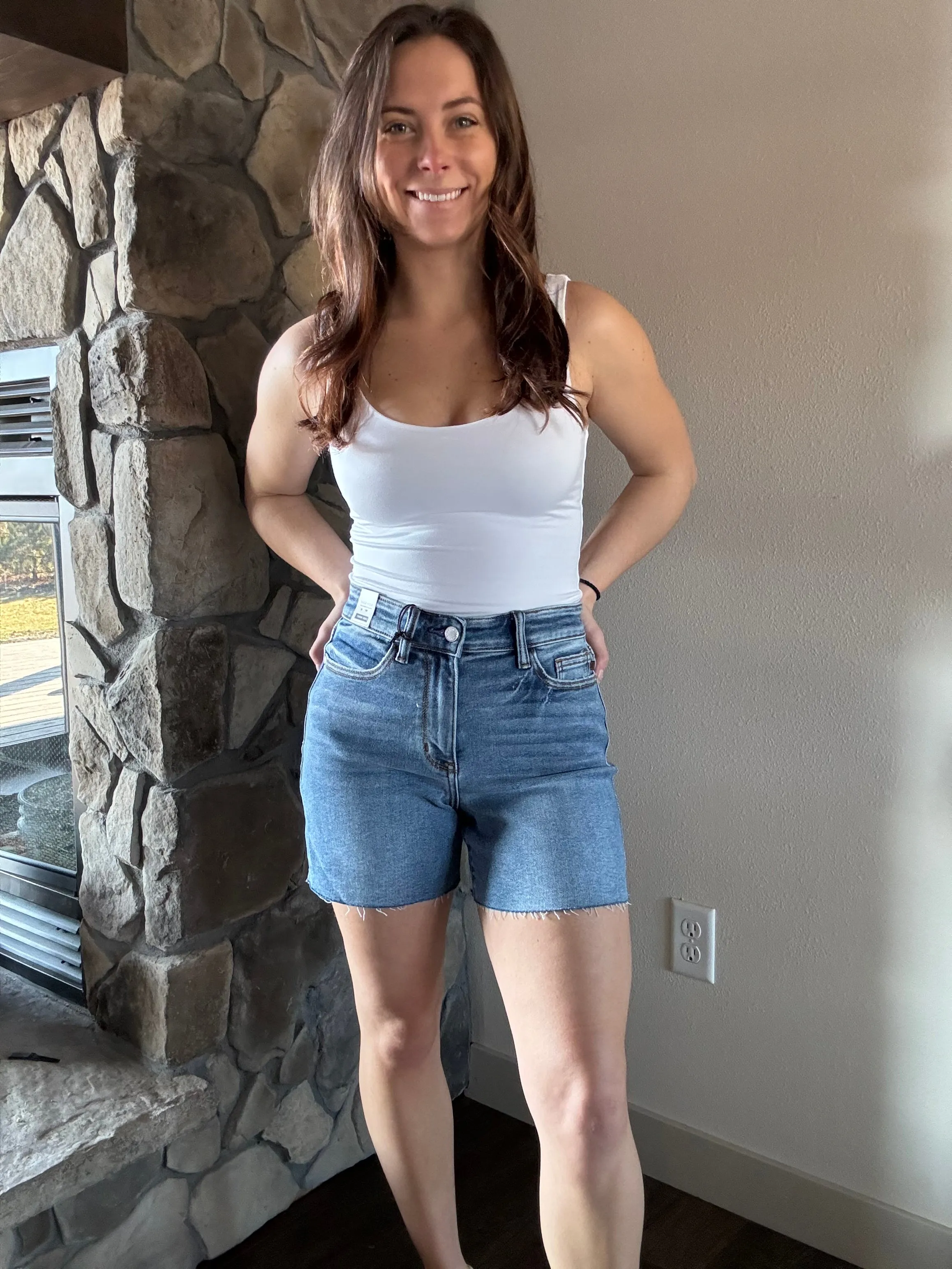 judy blue medium high waist shorts | s-4xl