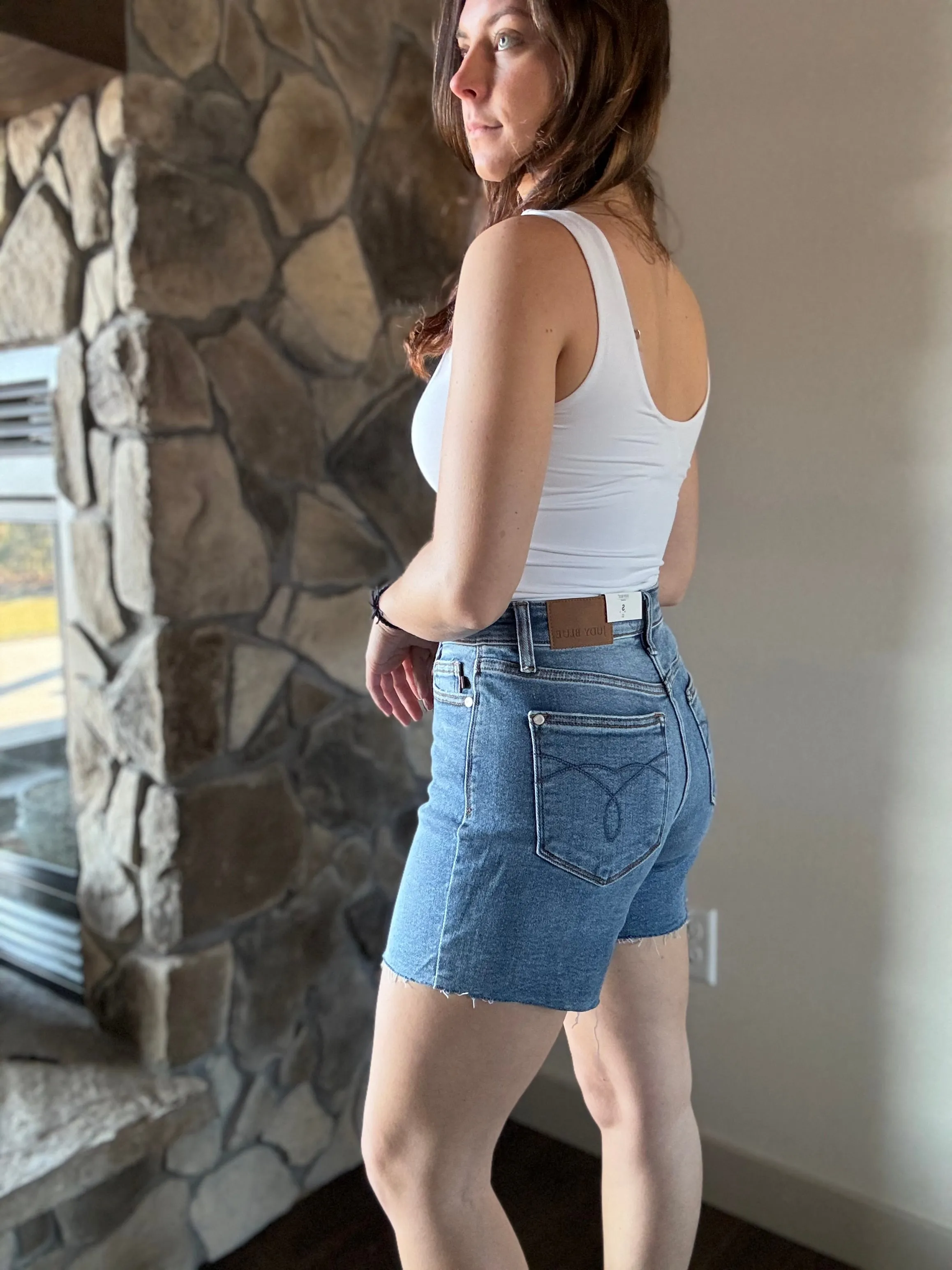 judy blue medium high waist shorts | s-4xl