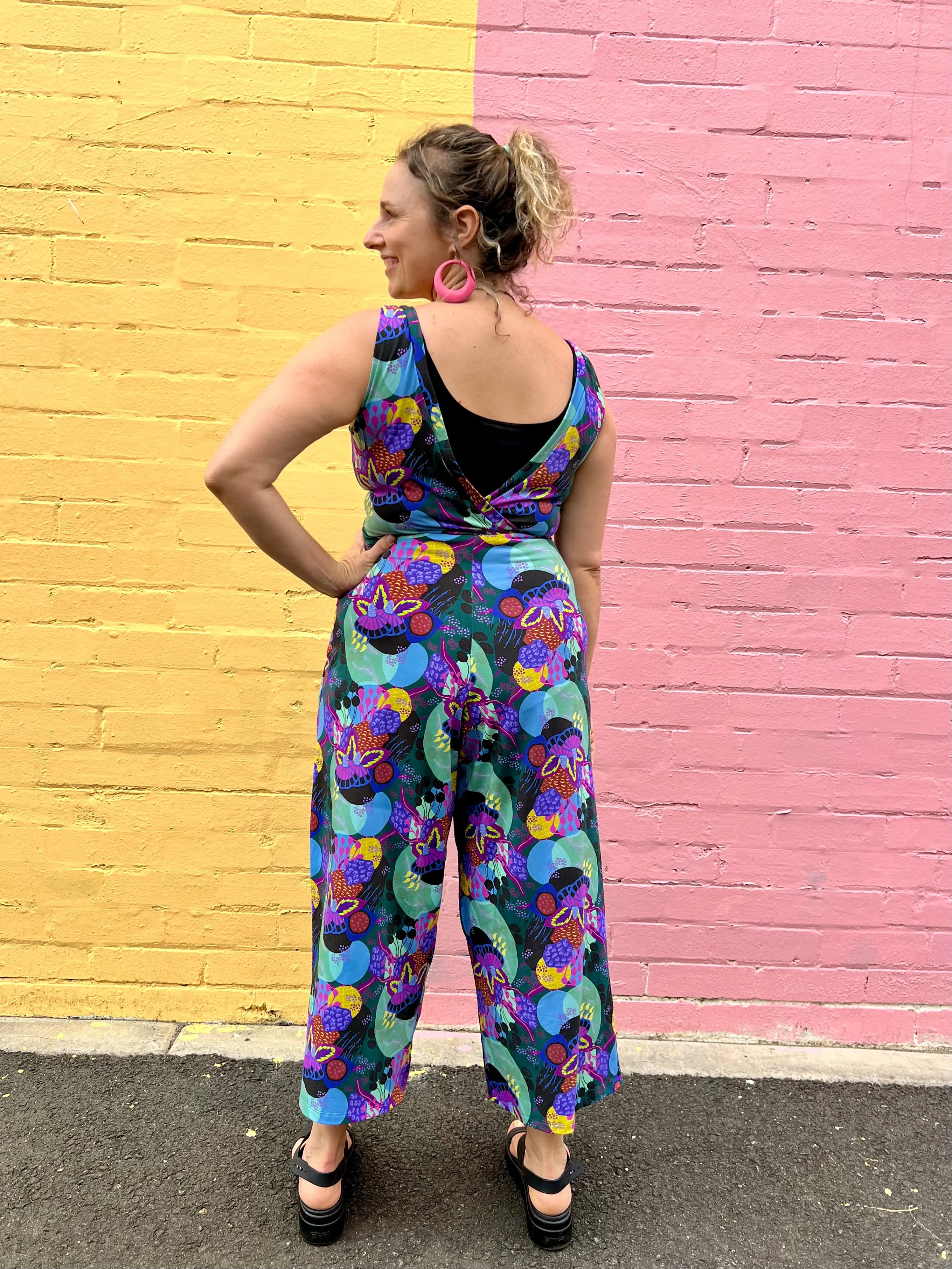 Jumpsuit - Dark Green Coral Garden (16)