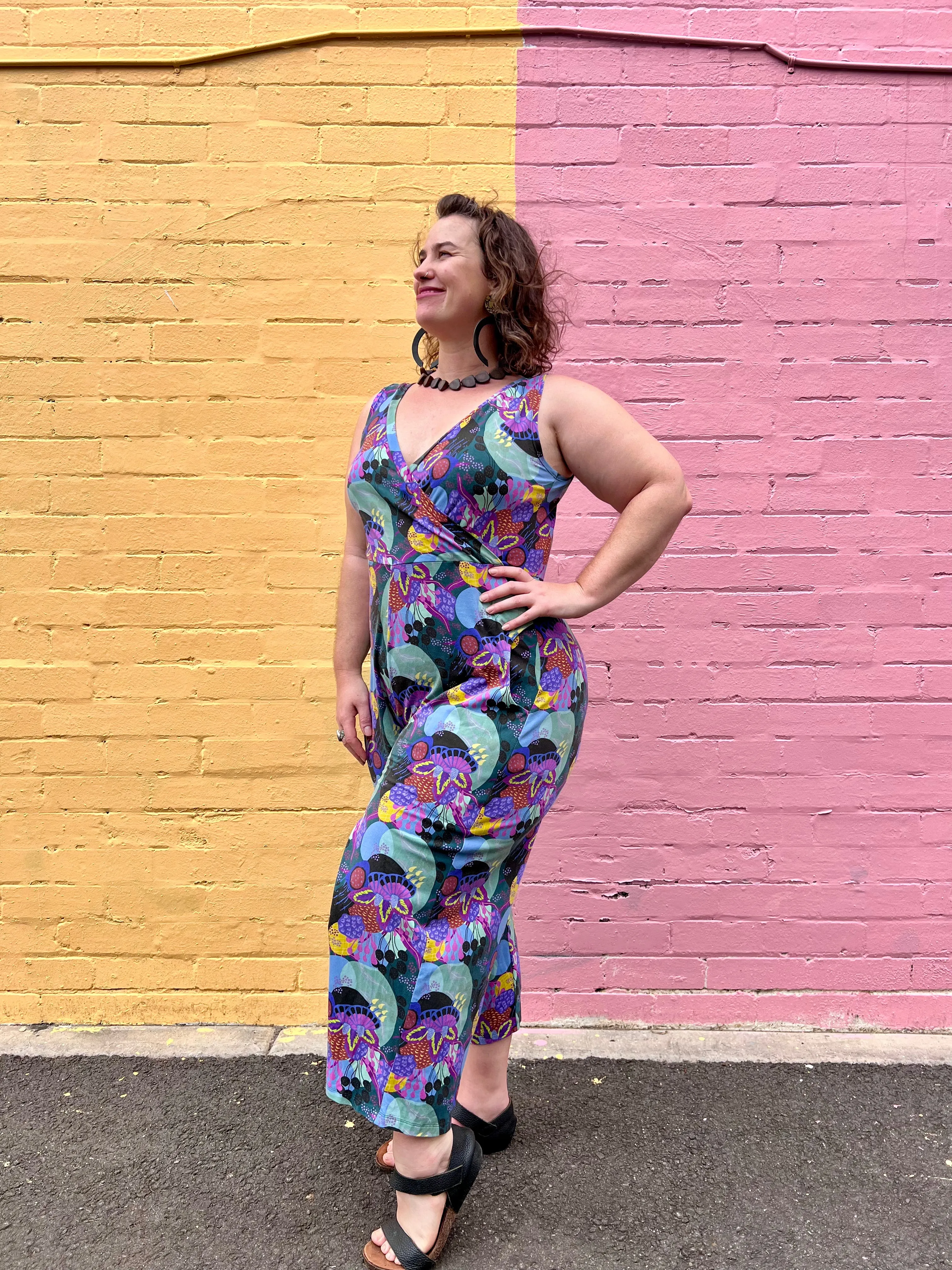 Jumpsuit - Dark Green Coral Garden (16)