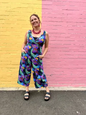 Jumpsuit - Dark Green Coral Garden (16)