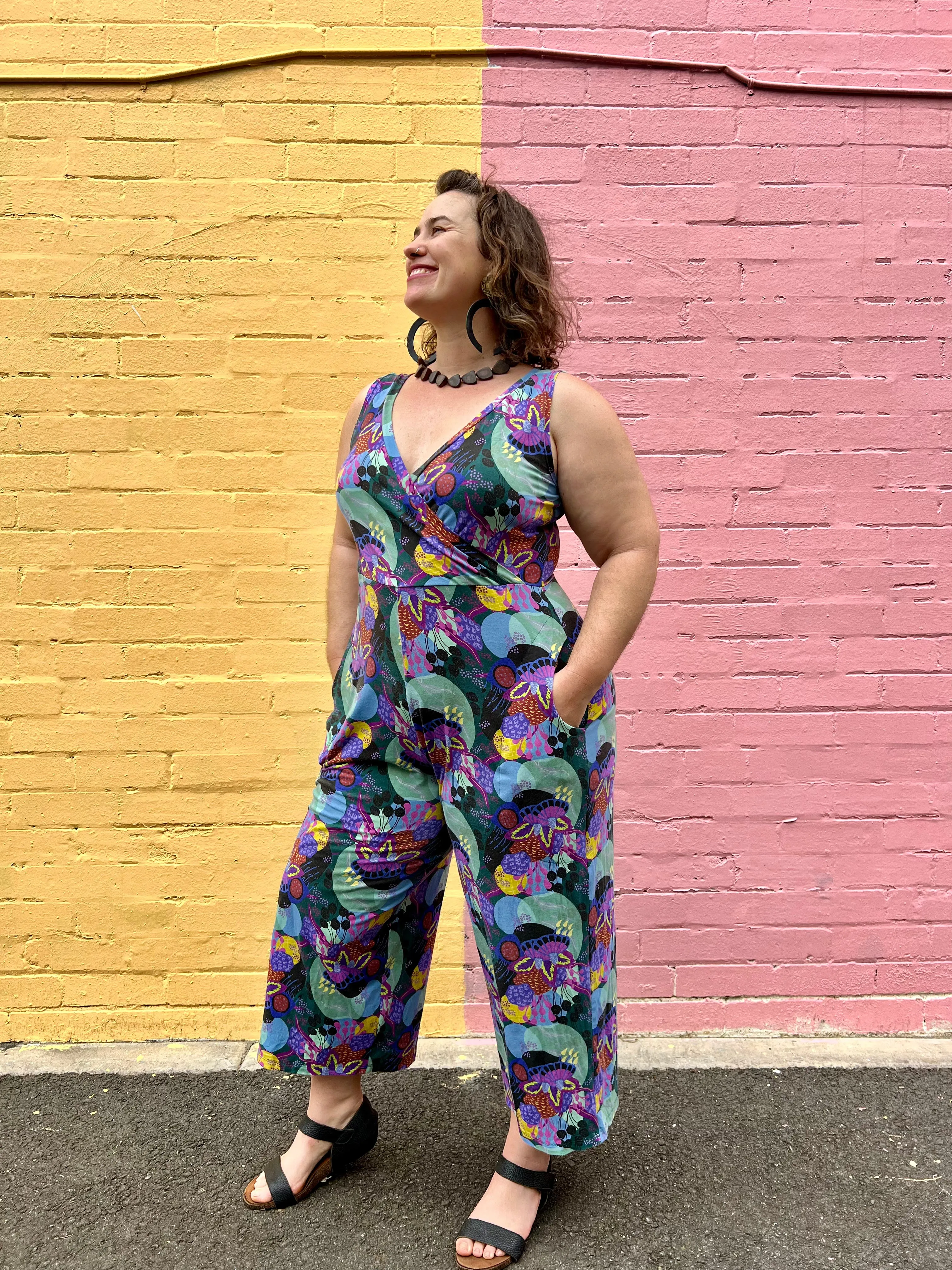 Jumpsuit - Dark Green Coral Garden (16)