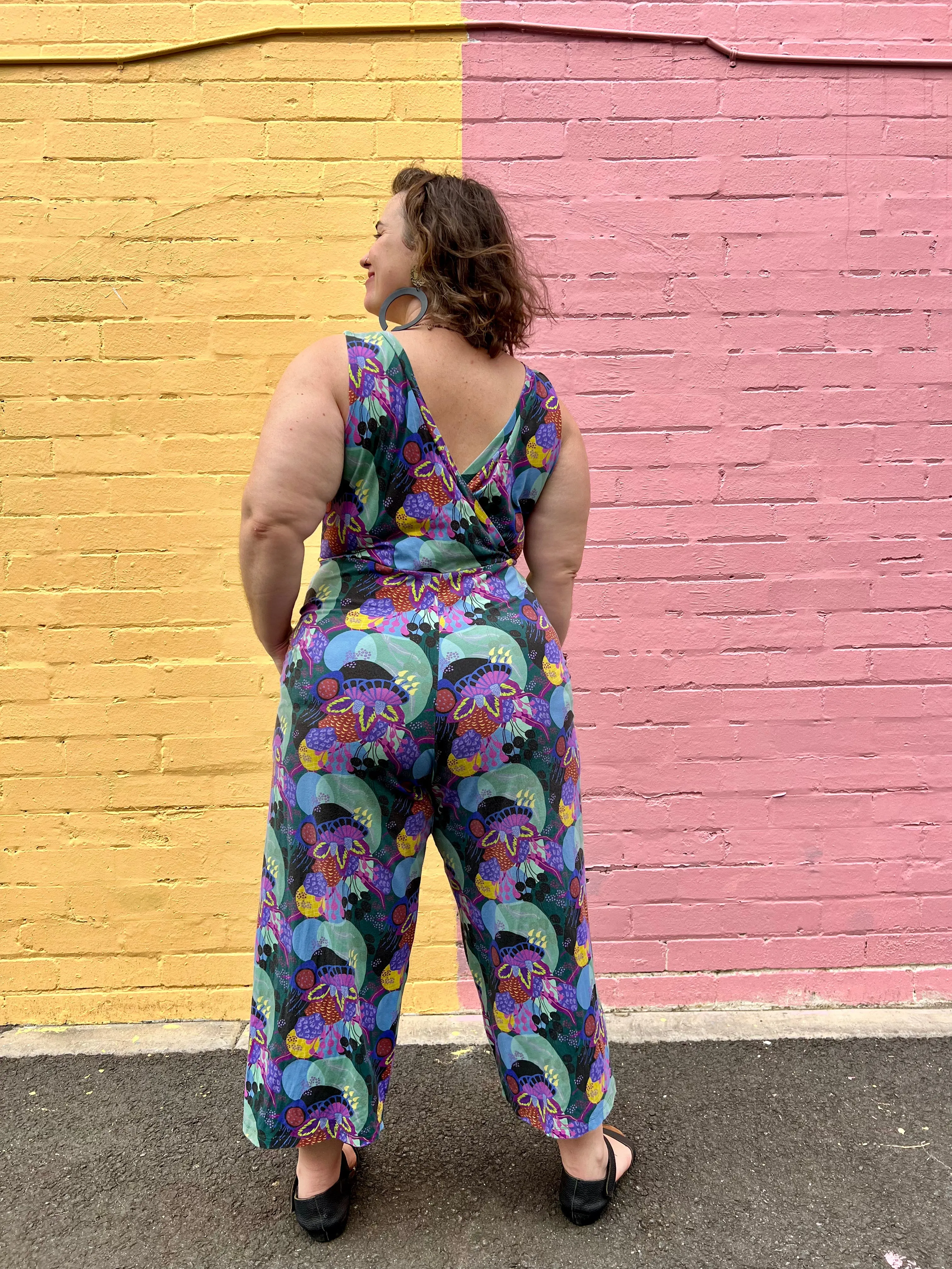 Jumpsuit - Dark Green Coral Garden (16)