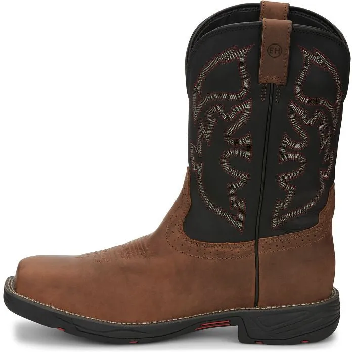 Justin Men's Rush 11" Comp Toe Western Work Boot -Tan- WK4337