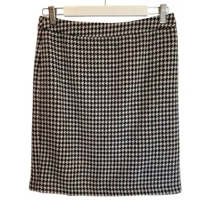 Kate Hill Houndstooth Wool Blend Pencil Skirt Women's 4P