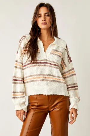 KENNEDY PULLOVER-IVORY OAK COMBO