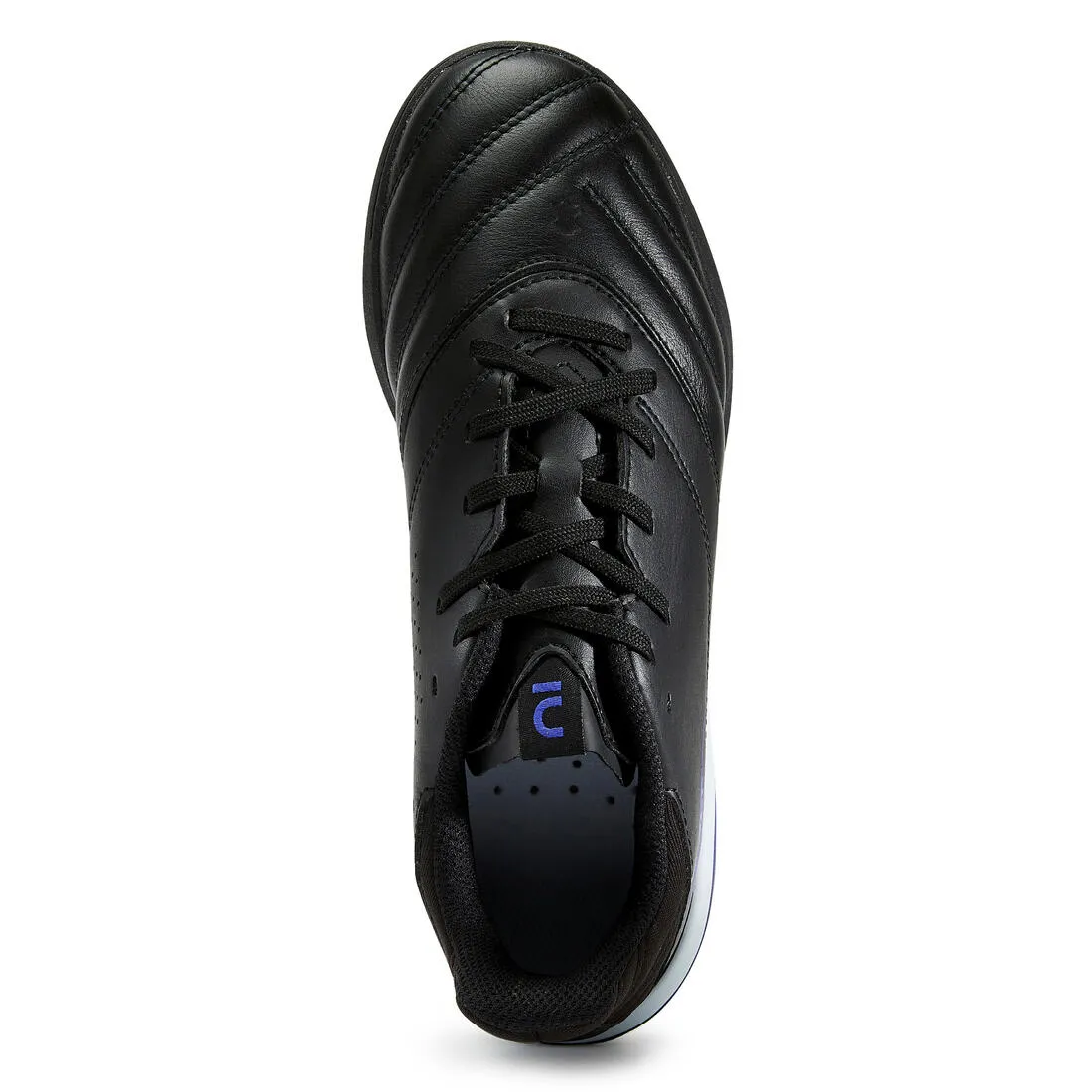 Kids' Lace-Up Leather Football Boots Viralto II Turf - Black/Lightning