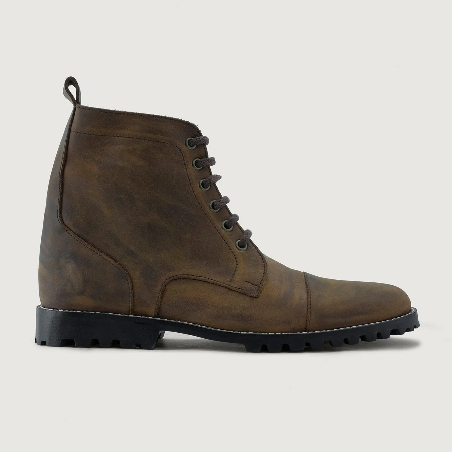 Knight Derby Burnt Copper Pullup Leather Boots - TerraGrip