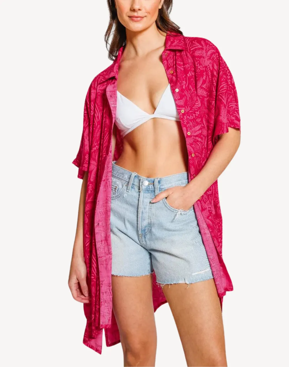 Las Palmas Big Shirt Cover Up