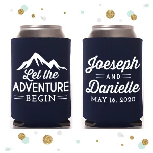 Let The Adventure Begin - Wedding Can Cooler #139R