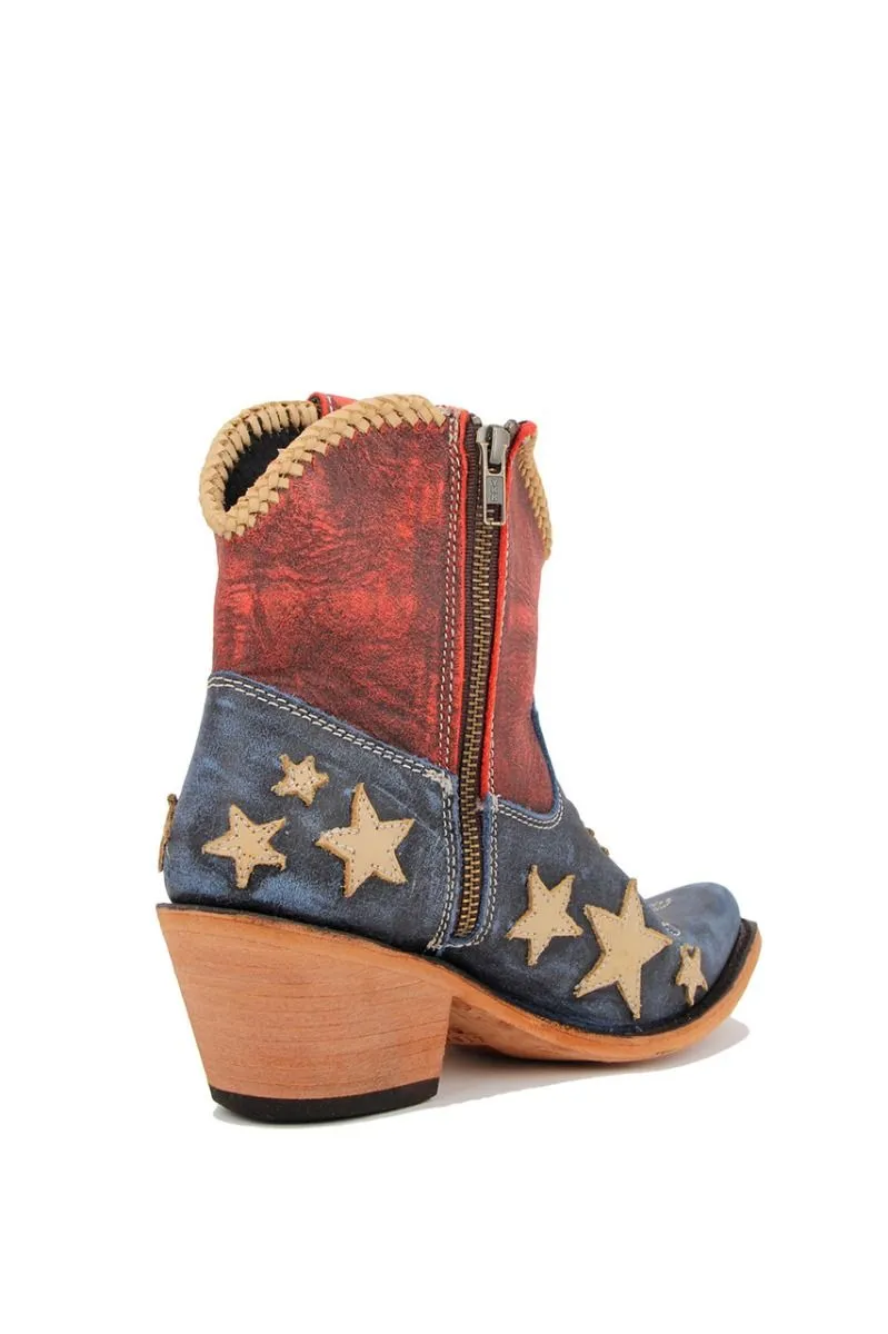 Liberty Black Claudia Vintage Azul Rojo with Stars