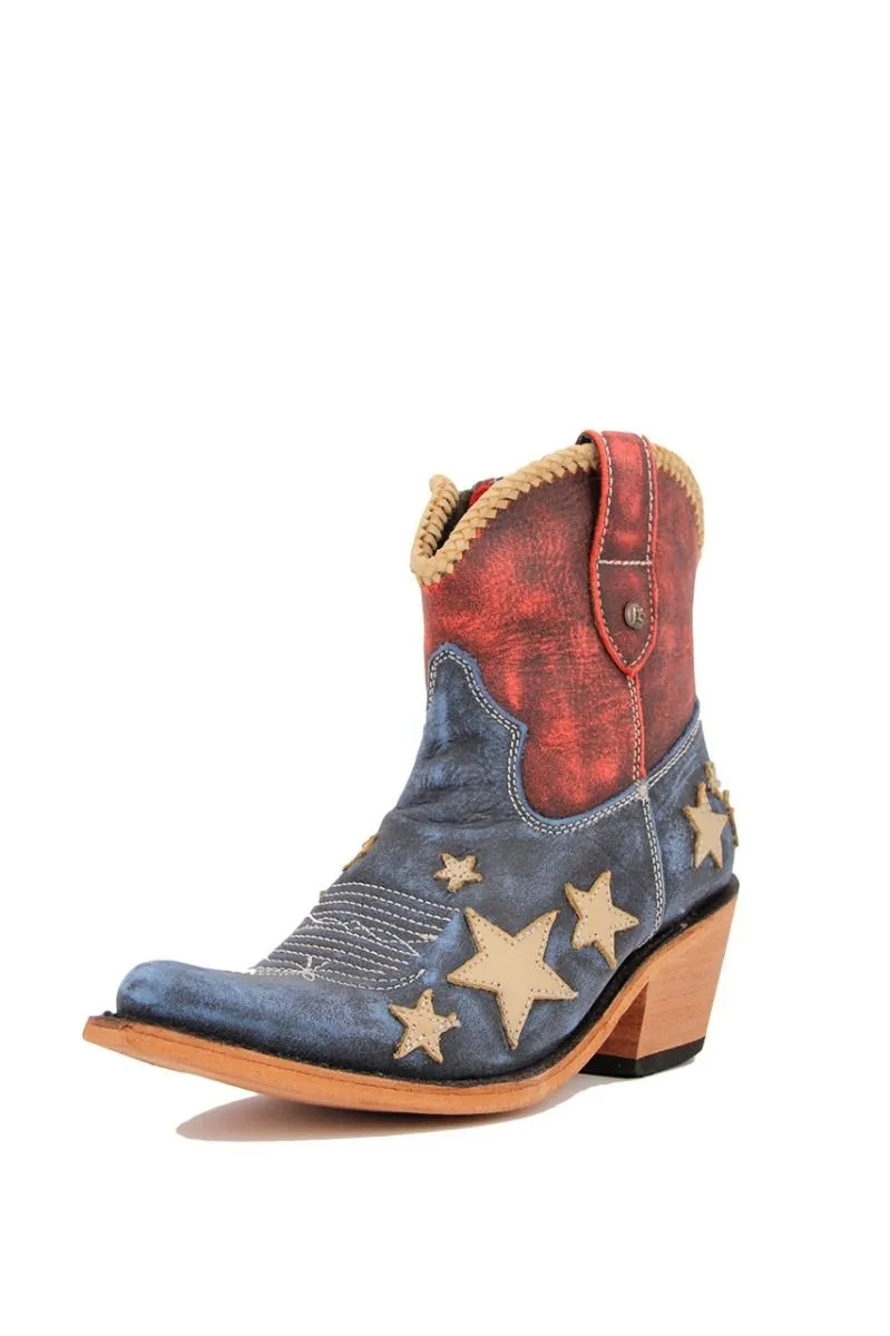 Liberty Black Claudia Vintage Azul Rojo with Stars