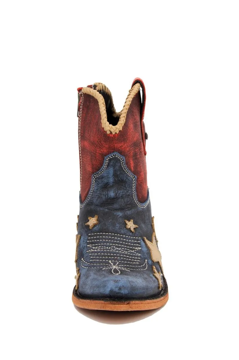 Liberty Black Claudia Vintage Azul Rojo with Stars