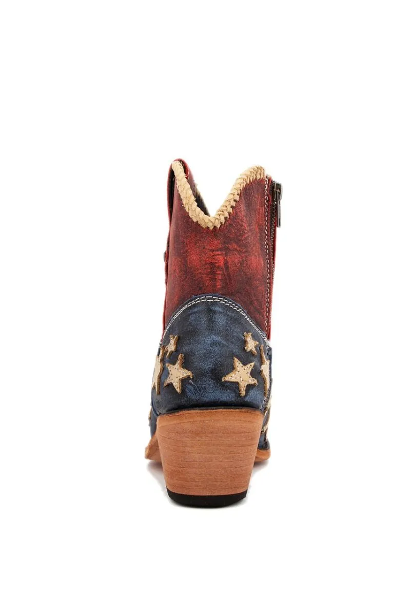 Liberty Black Claudia Vintage Azul Rojo with Stars