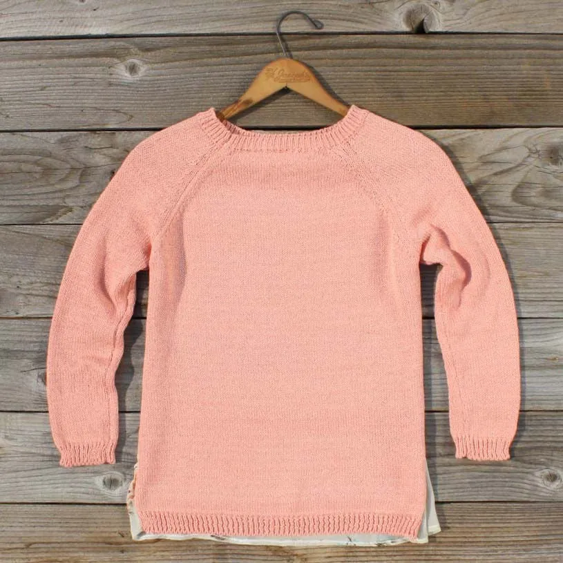 Library Card Sweater in Pink