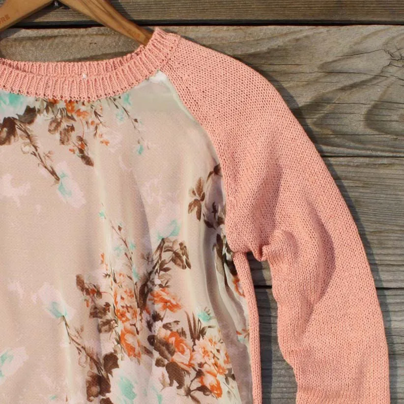 Library Card Sweater in Pink